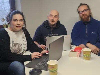 Das allererste BR-Gremium im Taumland: Virginie Pauer, Marcell Stöhr (mitte) und Lothar Scheer | © Freizeitpark Traumland