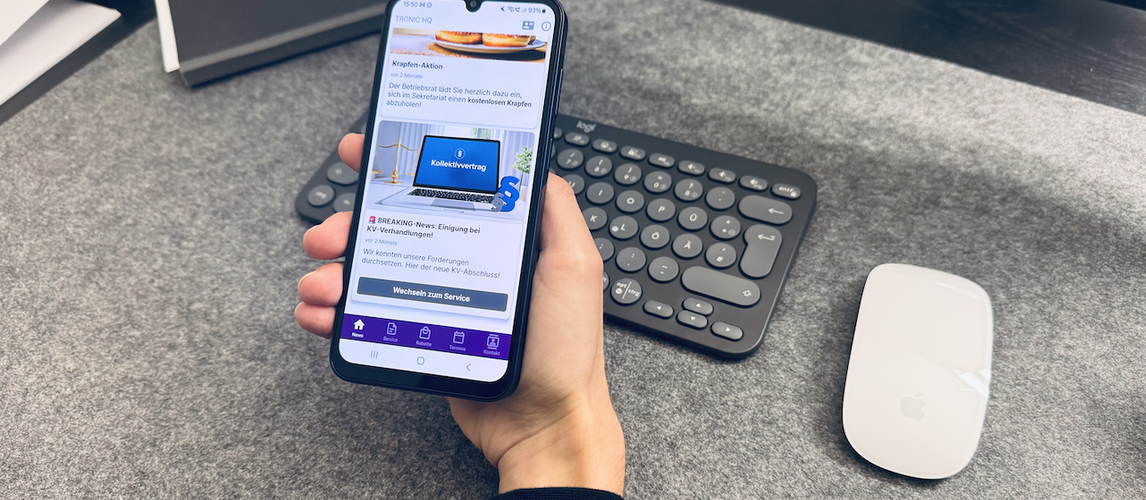 Öffentlichkeitsarbeit: neue App für Betriebsräte | © TRONIC Innovation GmbH
