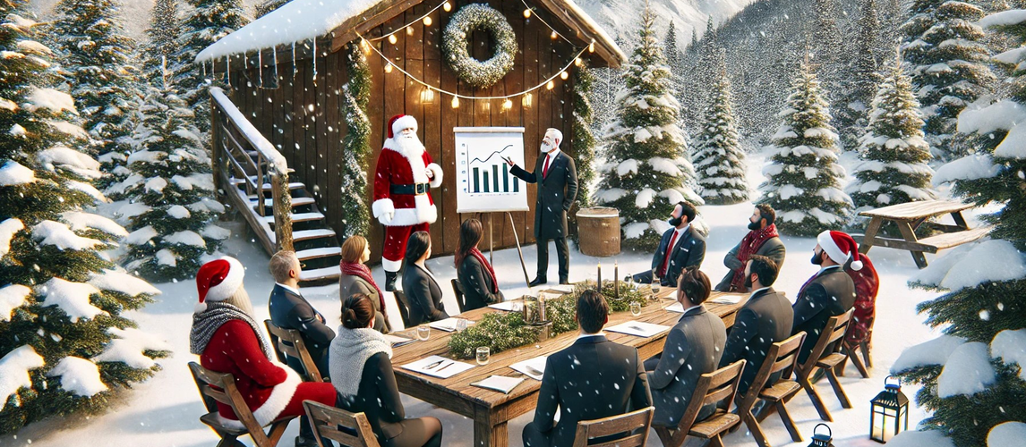 Weihnachtsmann und Schulung | © ifb GmbH & Co.KG mit Hilfe von KI