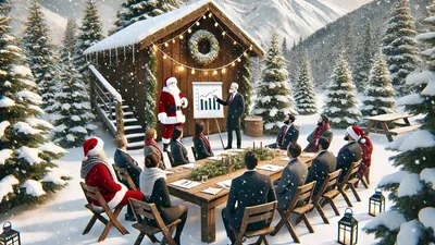 Weihnachtsmann und Schulung | © ifb GmbH & Co.KG mit Hilfe von KI
