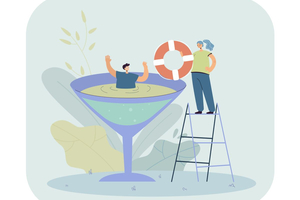 Alkohol und Drogen im Arbeitsverhältnis | © AdobeStock| SurfupVector